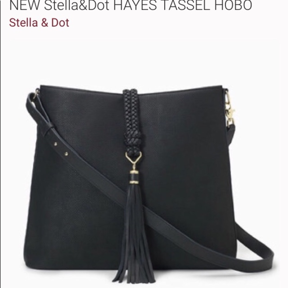 NIB Stella & Dot  Hayes Tassel Hobo Bag